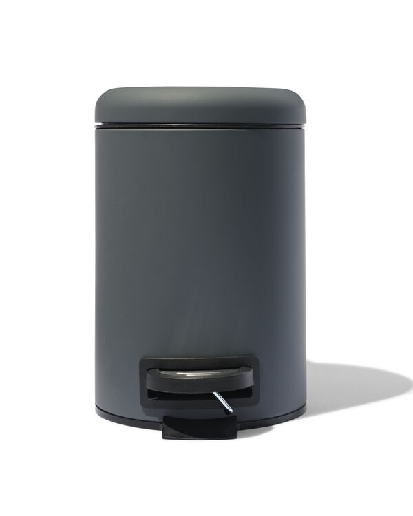 poubelle &agrave; p&eacute;dale 3L gris fonc&eacute; - 80320044 - HEMA