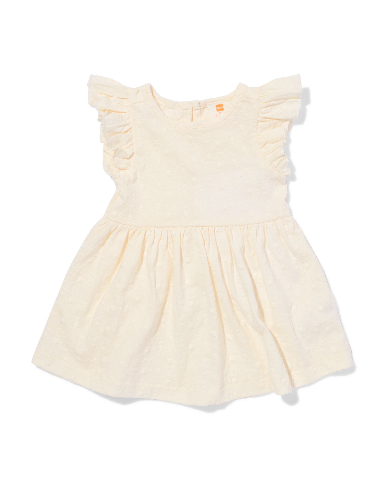 A-Linien-Babykleid Stickerei eierschalenfarben eierschalenfarben - 33090970OFFWHITE - HEMA