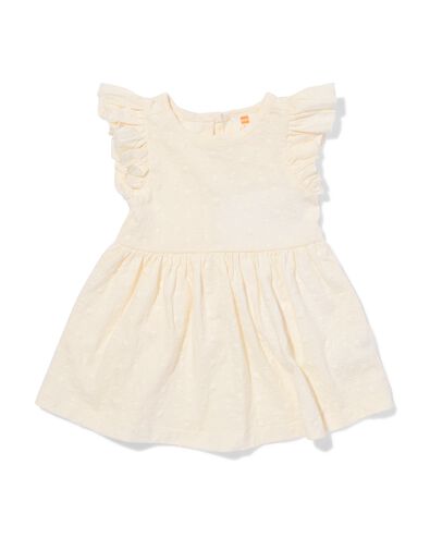 A-Linien-Babykleid Stickerei eierschalenfarben eierschalenfarben - 33090970OFFWHITE - HEMA