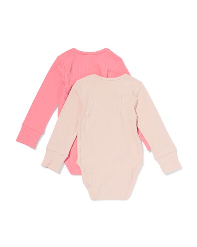 Mitwachsender Strampler LENZING&trade; ECOVERO&trade;, gerippt &ndash; 2 St&uuml;ck rosa rosa - 33306750PINK - HEMA