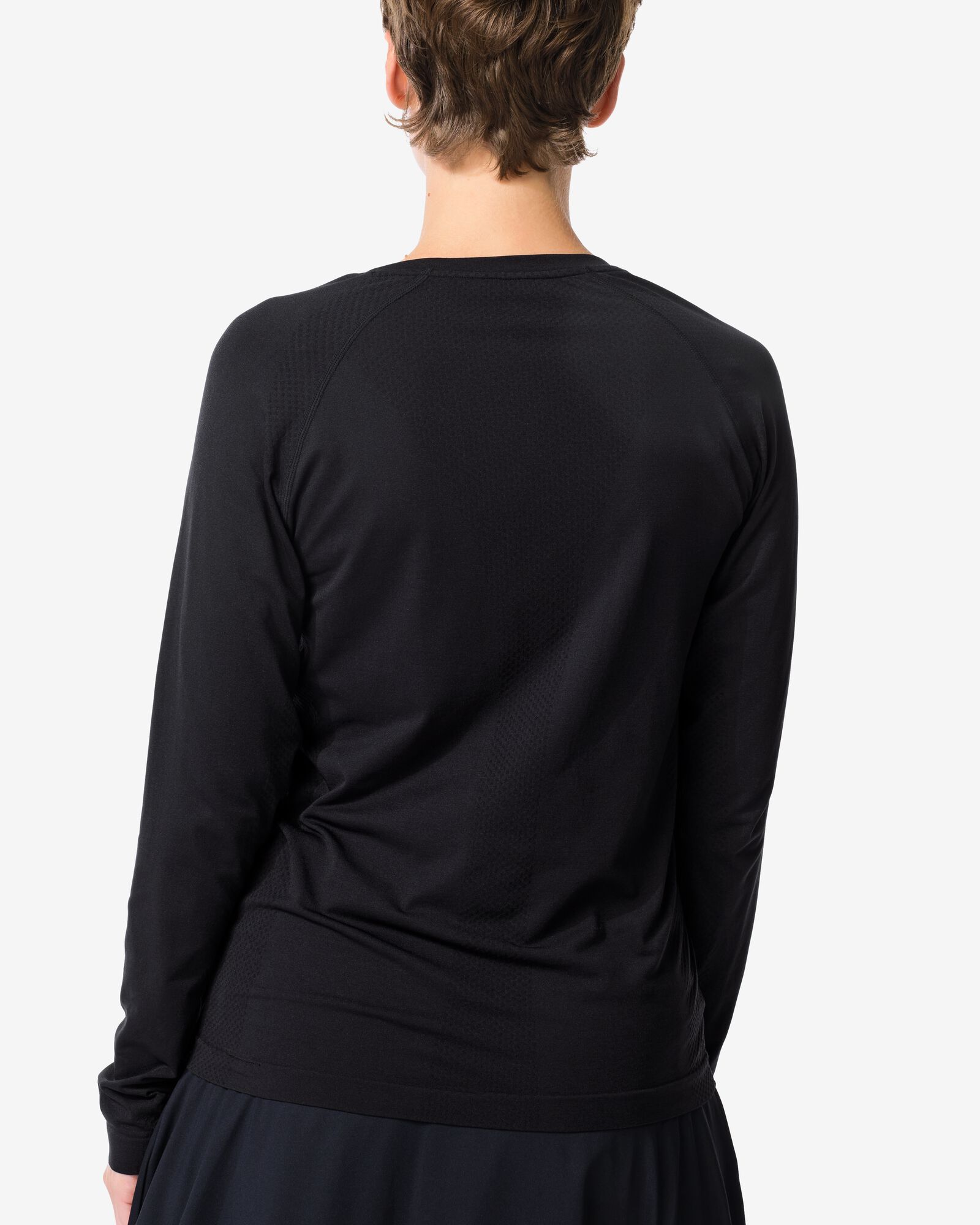 damessportshirt naadloos  zwart zwart - 36000035BLACK - HEMA
