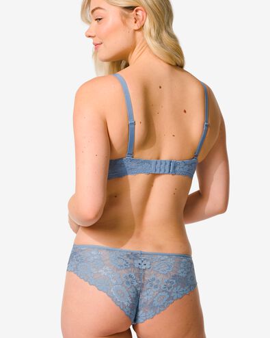 Damen-Brazilian, Mikrofaser, Spitze blau blau - 19670089BLUE - HEMA