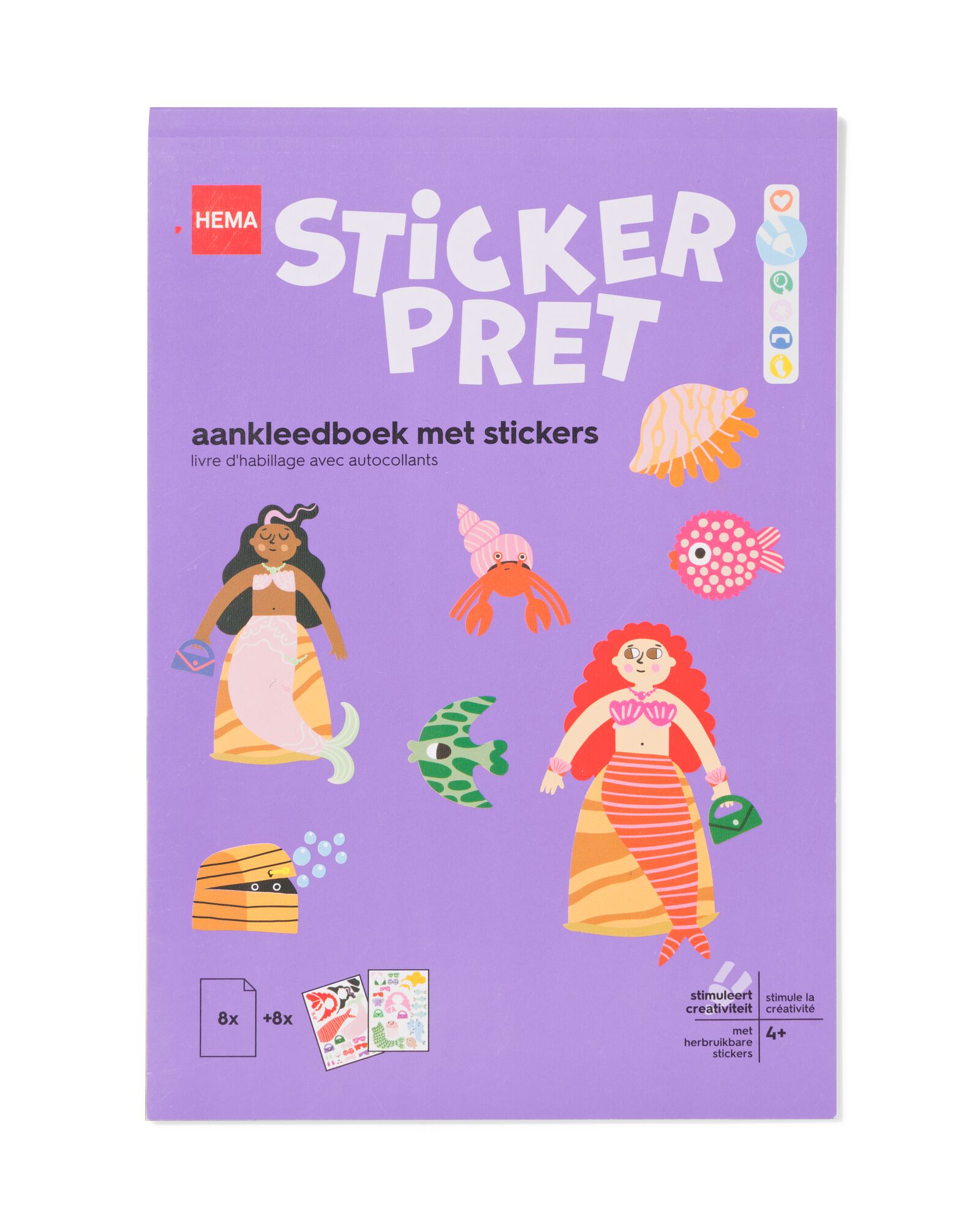 livre d'habillage avec autocollants sir&egrave;nes - 15900260 - HEMA