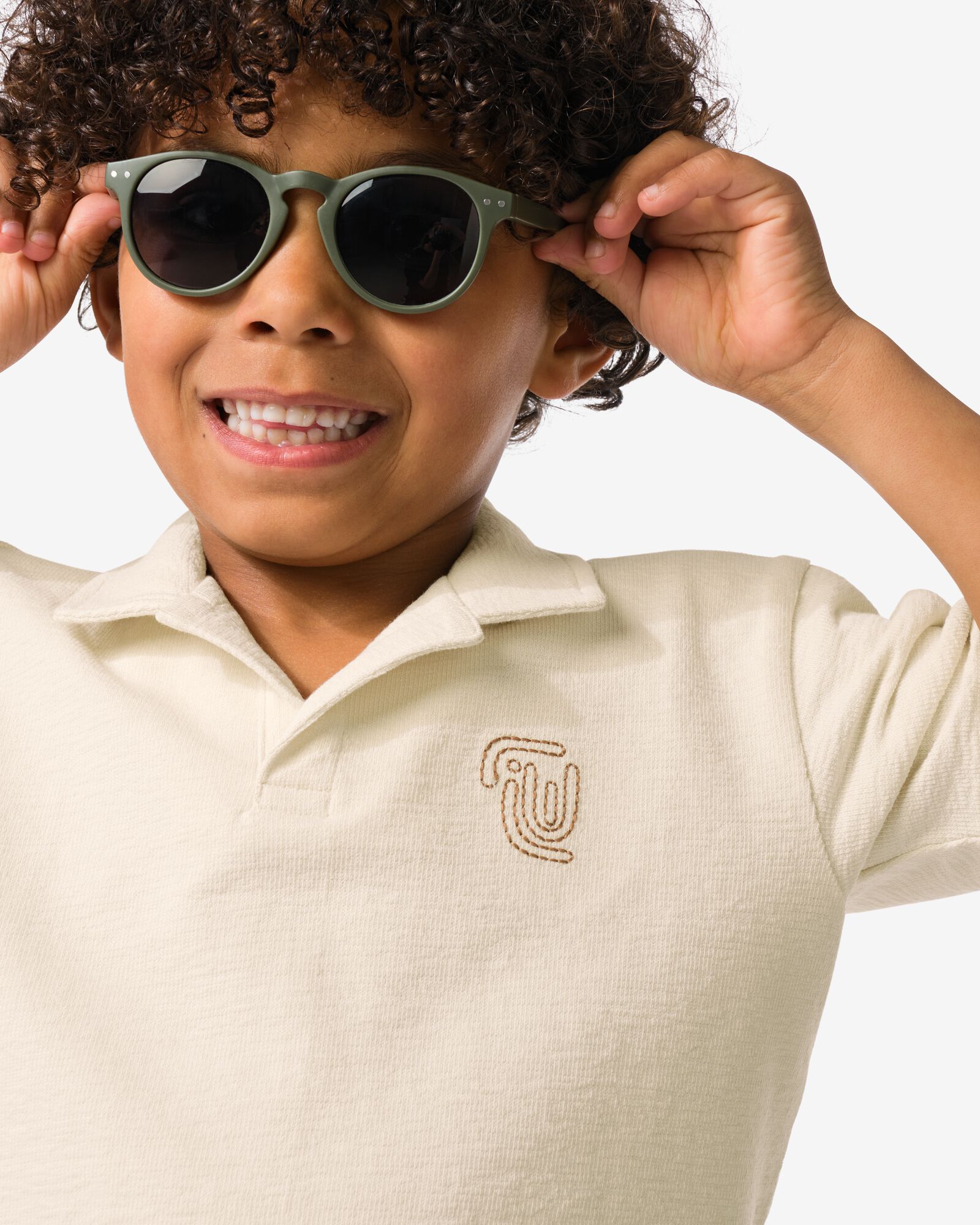 Kinderpoloshirt ecru ecru - 30714117ECRU - HEMA