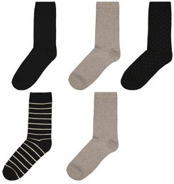 5 paires de chaussettes femme avec du coton noir noir - 1000028914 - HEMA
