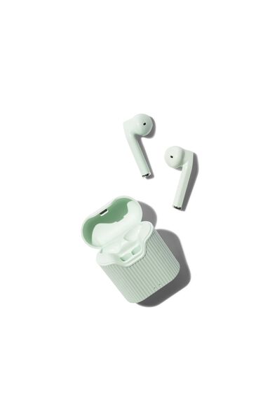 écouteurs sans fil dans boîtier de charge menthe - 39620032 - HEMA