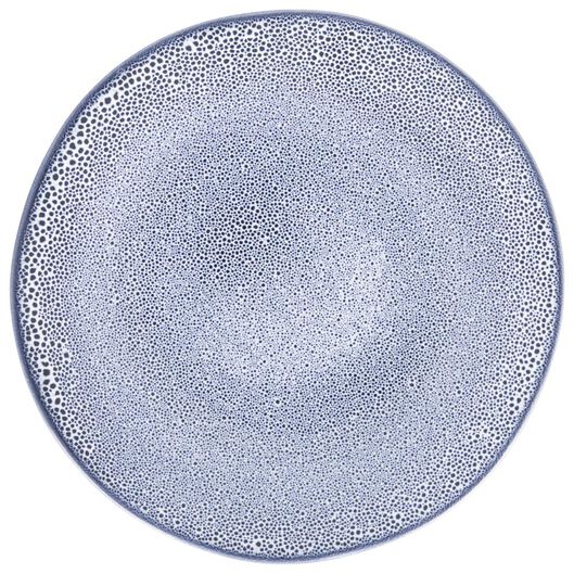 Frühstücksteller Porto, 23 cm, reaktive Glasur, weiß/blau - 9602251 - HEMA