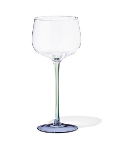 verre &agrave; vin 230ml vert avec du bleu - 9401165 - HEMA