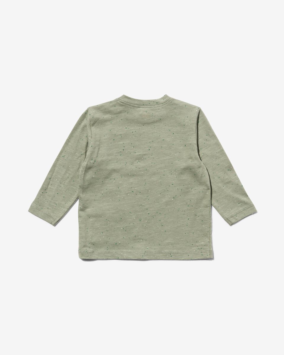 baby t-shirt met zakje groen 62 - 33165341 - HEMA