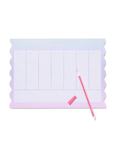 weekplanner 29.7x21cm golven - 14102210 - HEMA