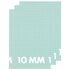 3 cahiers format A4 à carreaux 10x10mm menthe - 14101613 - HEMA
