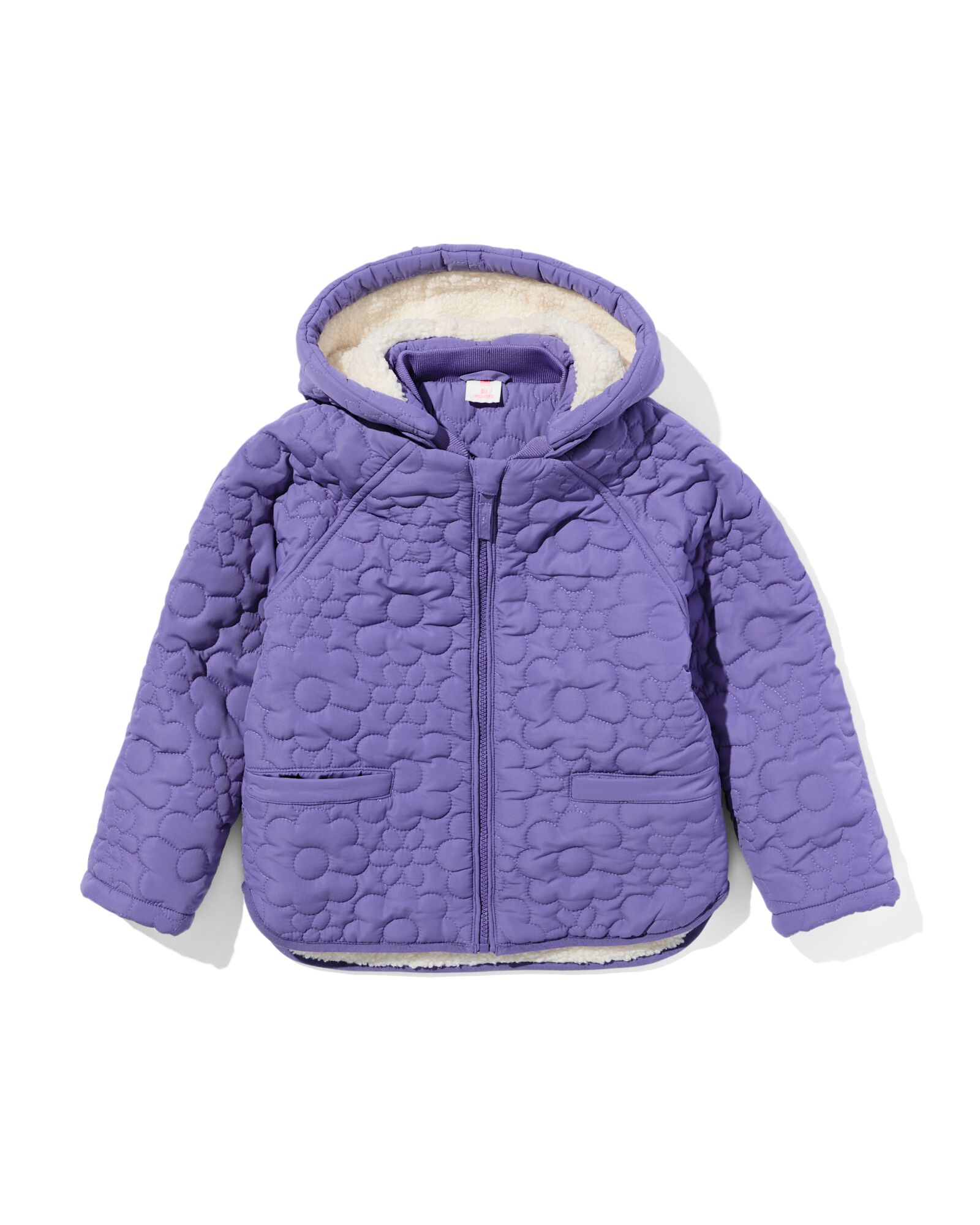 Kinder-Steppjacke Blumen violett - 30863313PURPLE - HEMA