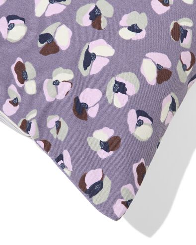 housse de coussin 40 x 40 cm coton fleurs violet - 7326003 - HEMA