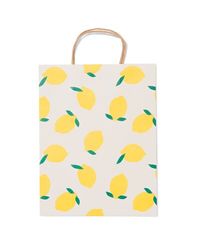 sac cadeau L 31x24cm citrons - 14700236 - HEMA