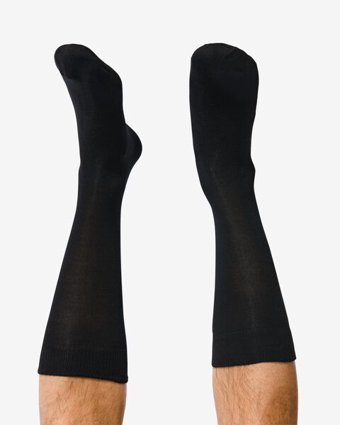 2 paires de chaussettes avec bambou homme noir 43/46 - 4180032 - HEMA