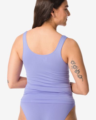 dameshemd naadloos micro blauw - 19621015BLUE - HEMA