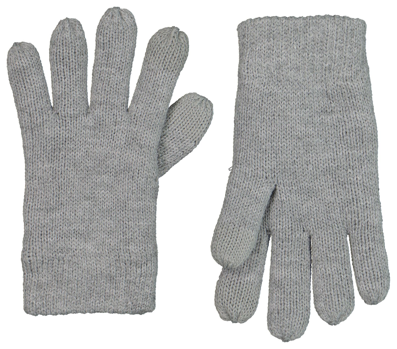 hema gants enfant polaire pour écran tactile en tricot gris chiné (gris chiné)