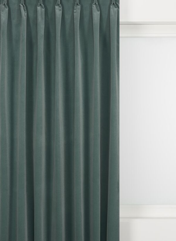 tissu pour rideaux velours vert clair vert clair - 1000022706 - HEMA