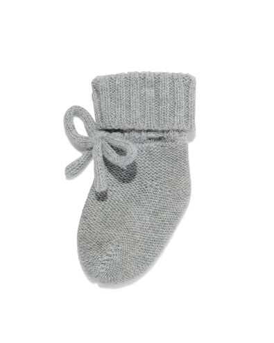 chaussettes bébé laine tricotée gris chiné gris chiné - 4700740GREYMELANGE - HEMA