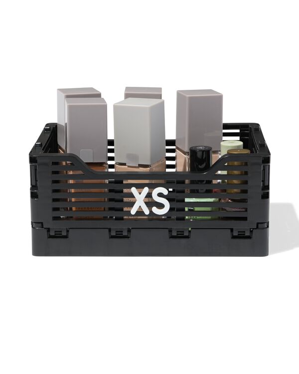Buchstabentafel-Klappkiste, recycelt, XS, schwarz schwarz XS  13 x 18 x 8 - 39800028 - HEMA