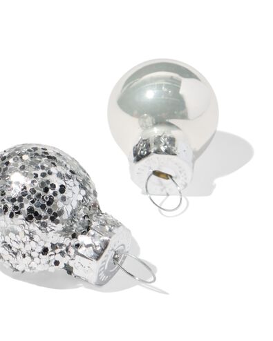 kerstballen 3.2cm glas mini zilver - 36 stuks - 25100195 - HEMA