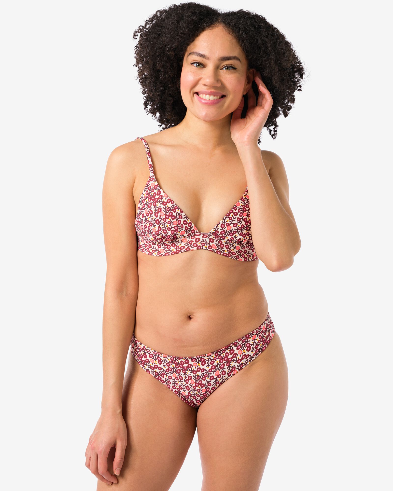 damesbikinibroekje rib bloemen  multi - 22351960MULTI - HEMA