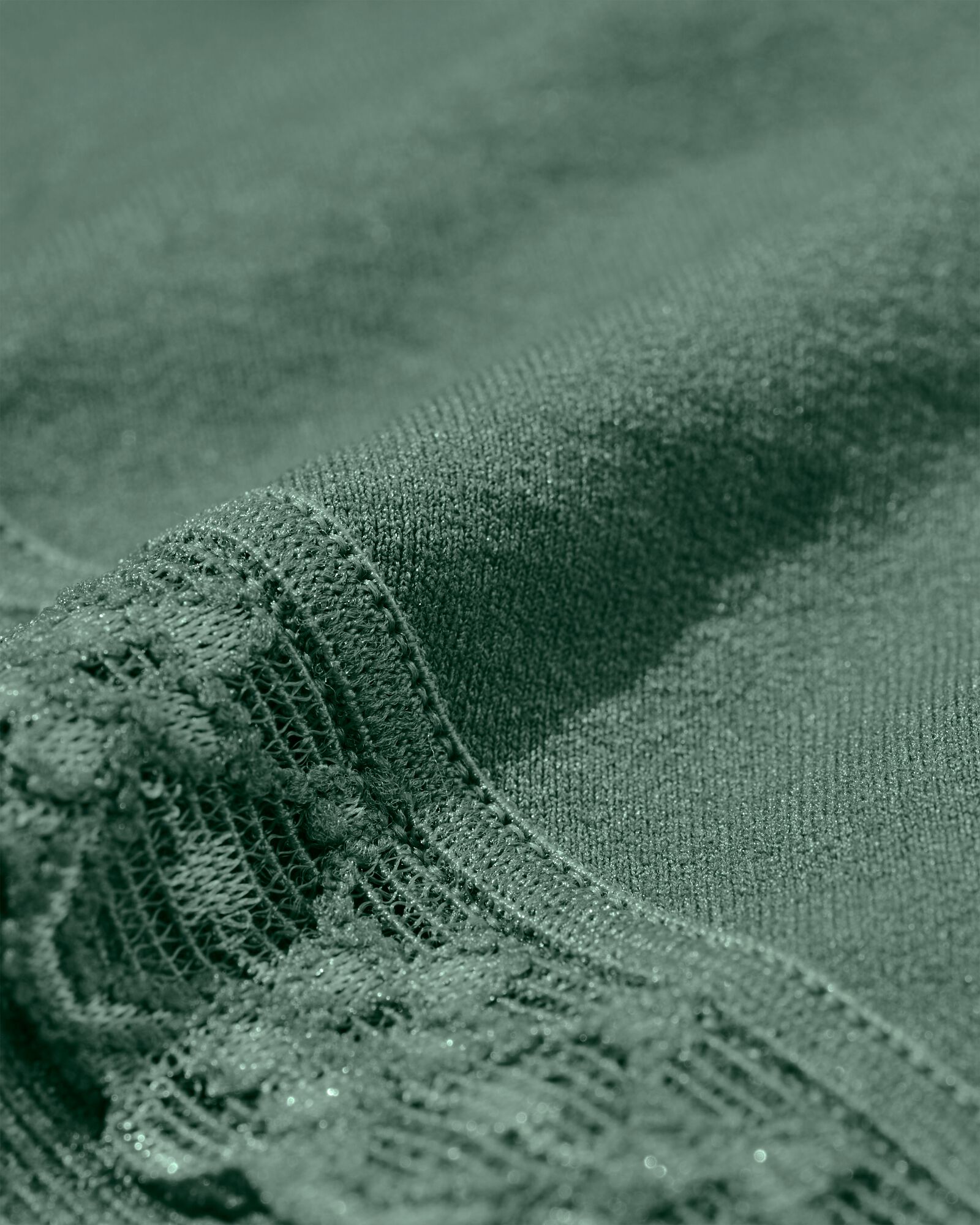 slip femme sans coutures microfibre et dentelle vert foncé - 19611373DARKGREEN - HEMA