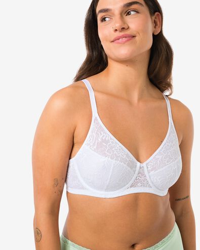 soutien-gorge dentelle non pr&eacute;form&eacute; avec armatures  blanc blanc - 21870518WHITE - HEMA