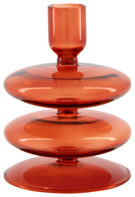 Kerzenhalter, Glas mit Sockel, Ø 9 x 13 cm, rot - 13322113 - HEMA