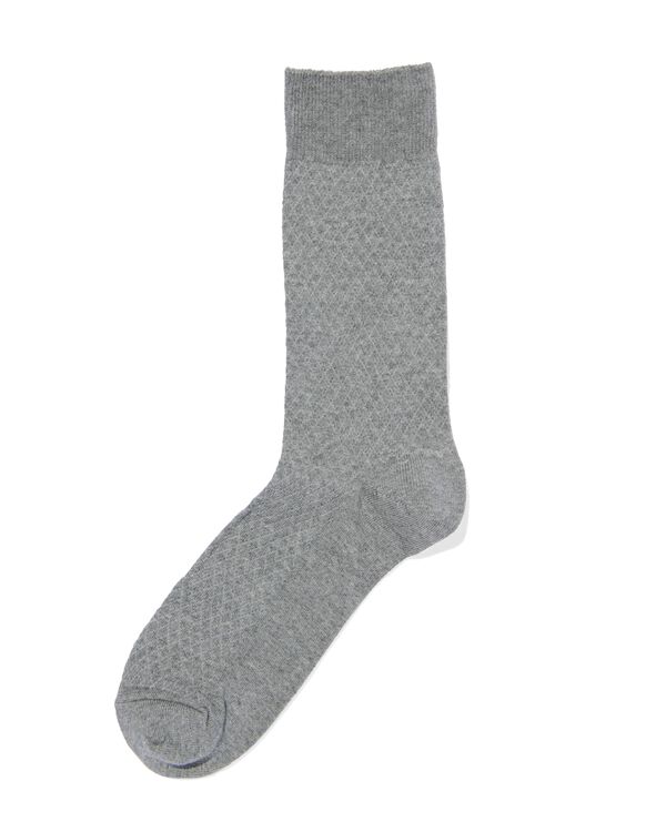 chaussettes homme avec coton relief gris chiné gris chiné - 4152630GREYMELANGE - HEMA