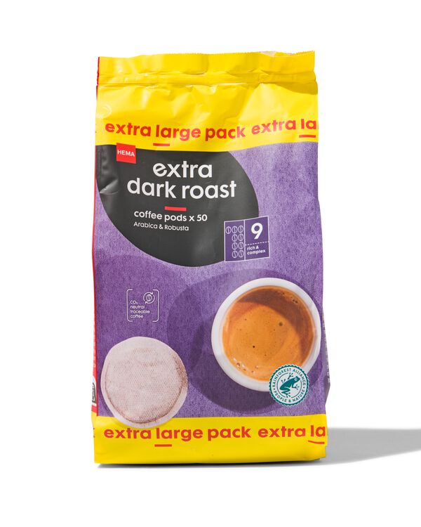 50 dosettes de café extra dark roast - 17150041 - HEMA