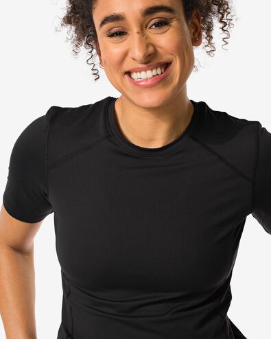 t-shirt de sport femme noir S - 36030520 - HEMA