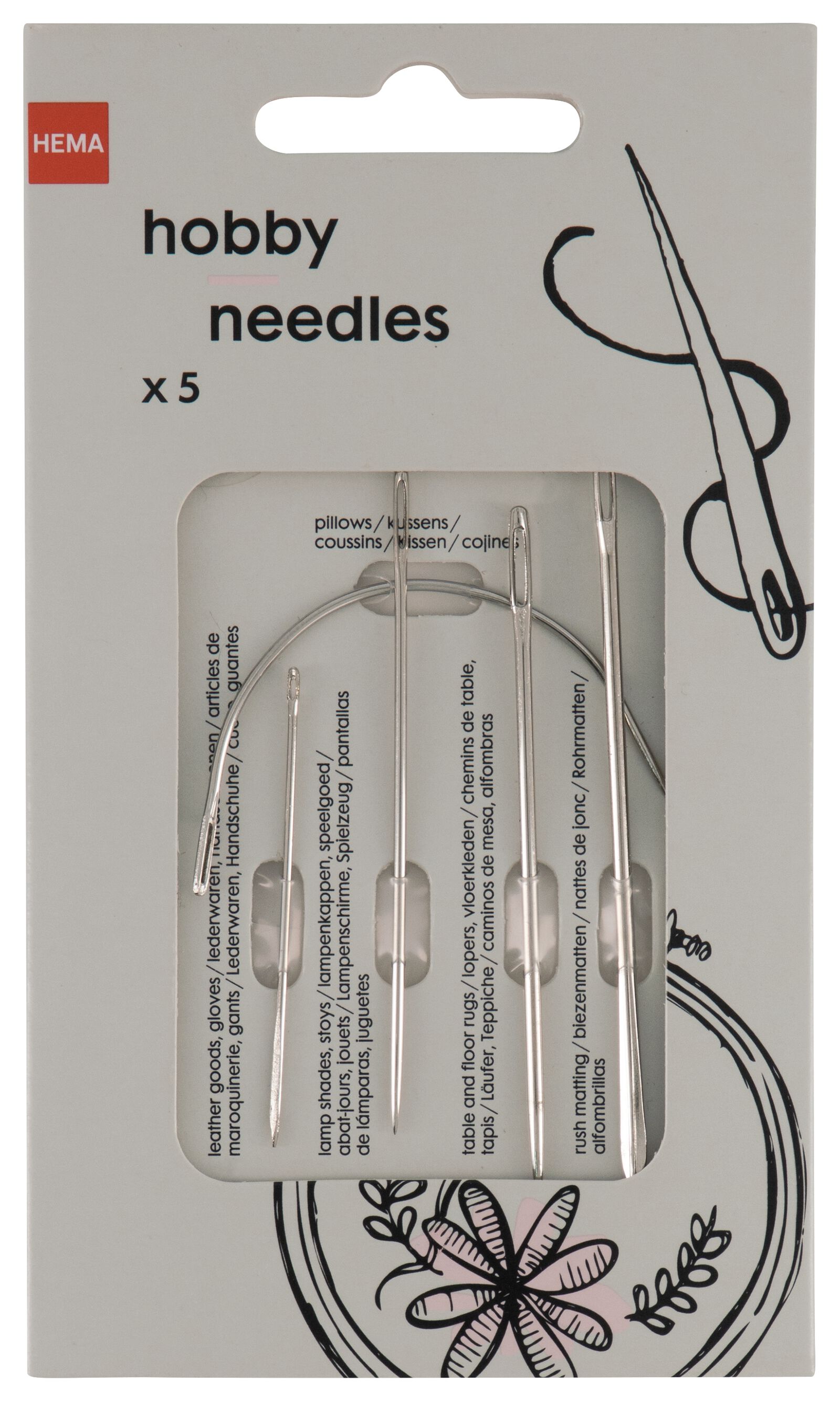 hobbynaalden - 5 stuks - 1476100 - HEMA