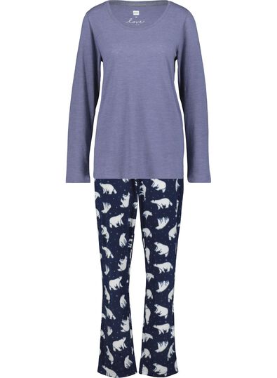 Damen-Pyjama dunkelblau L - 23480553 - HEMA