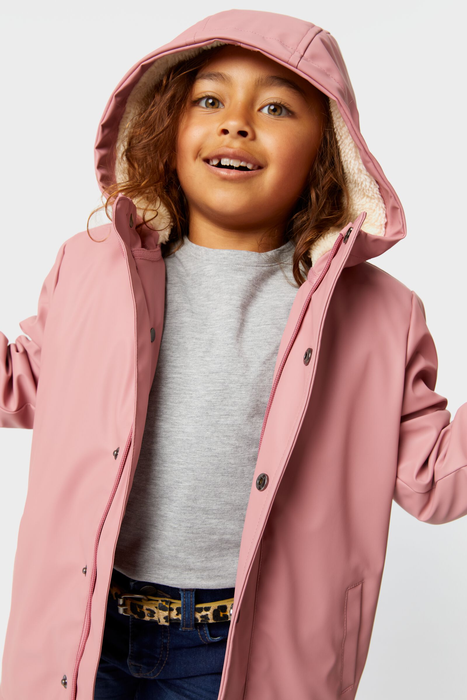 veste enfant &agrave; capuche rose - 1000028052 - HEMA