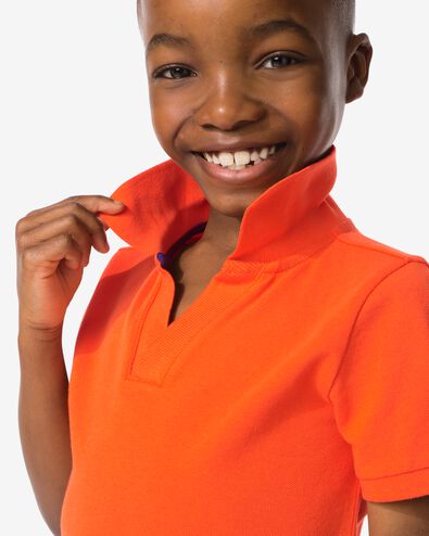 Kinder-Poloshirt, Piqué orange 134/140 - 30777679 - HEMA