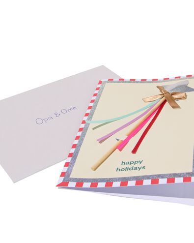 cartes de No&euml;l avec baguette 12,5x20,5 cm - 5 pi&egrave;ces - 25300155 - HEMA