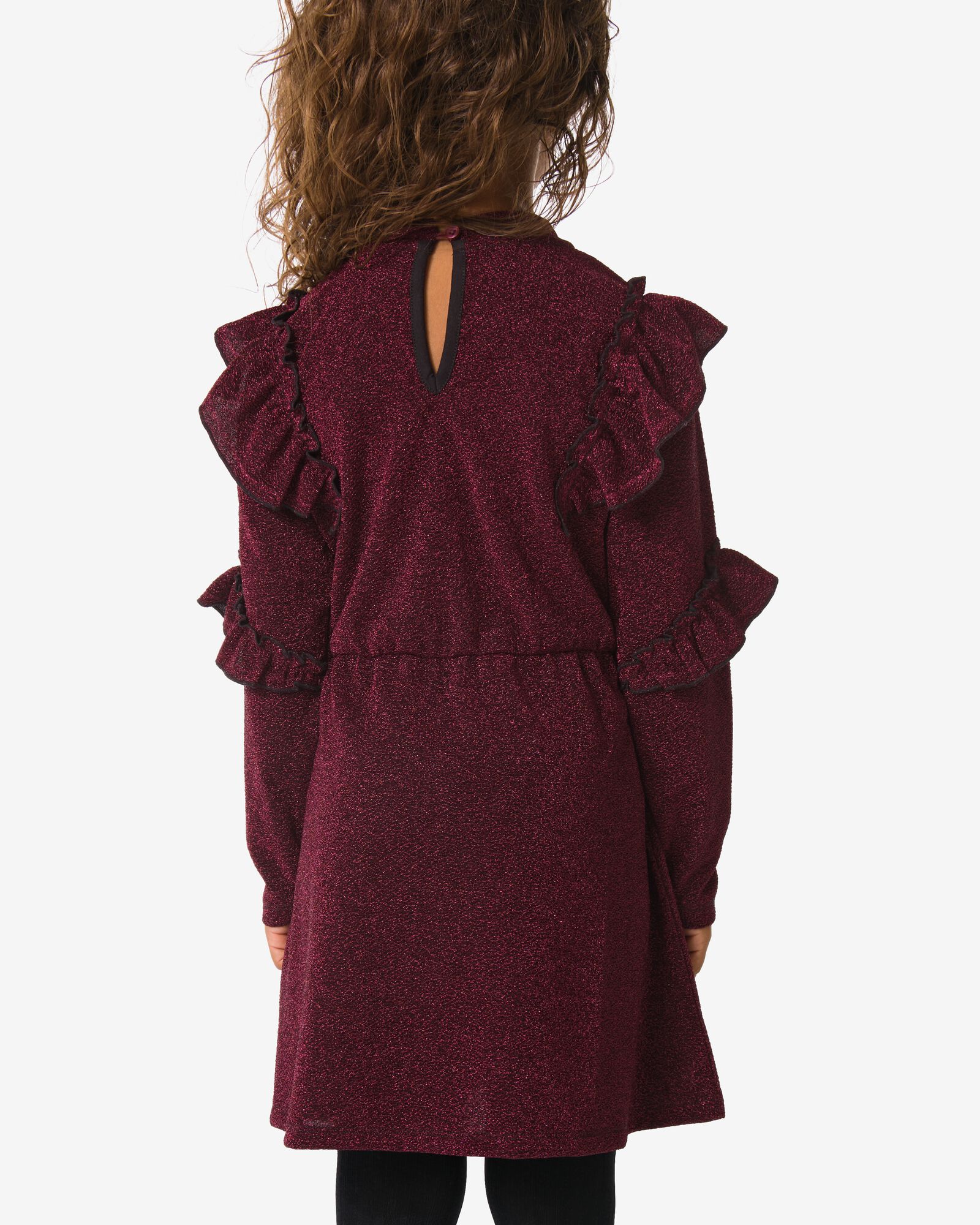 robe enfant volant paillettes bordeaux bordeaux - 30836606BURGUNDYRED - HEMA