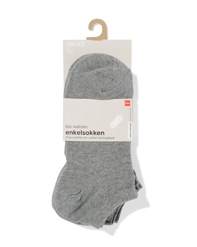 5er-Pack Herren-Kurzsocken grau grau - 1000001523 - HEMA