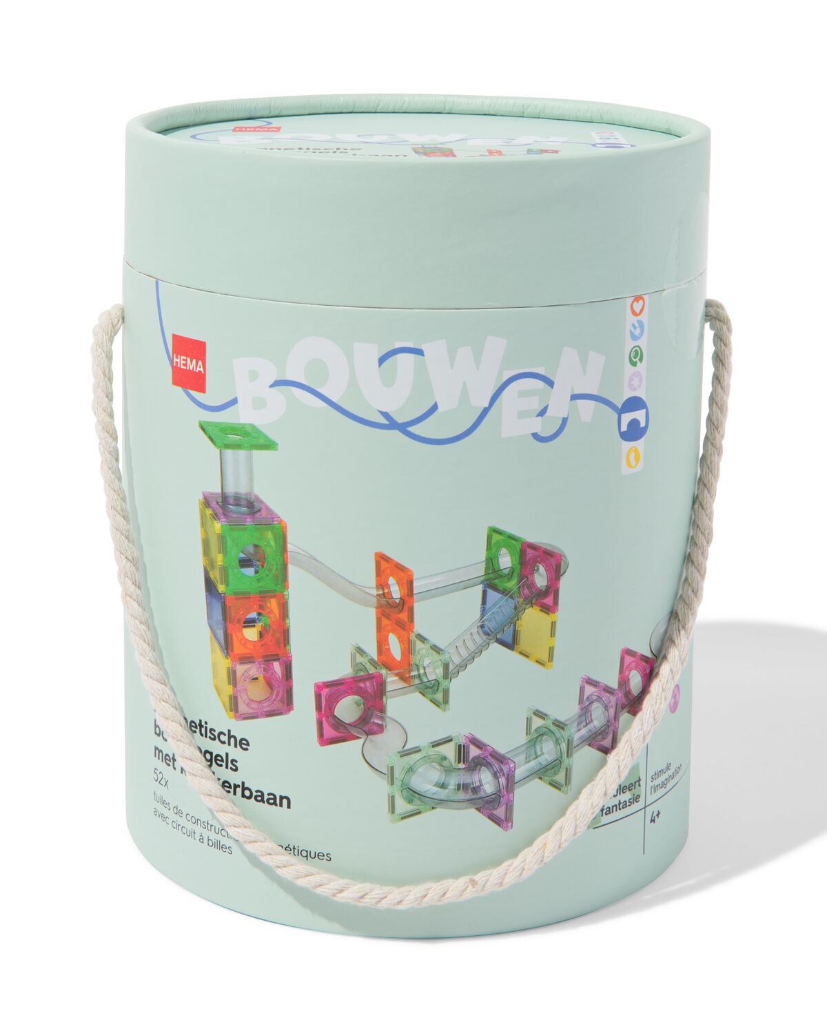 jeu de construction magnétique avec circuit à billes 52 pièces