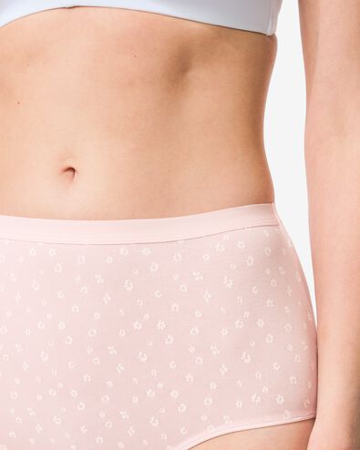 culotte taille haute femme coton fleurs - lot de 2 rose p&acirc;le rose p&acirc;le - 19602244LIGHTPINK - HEMA