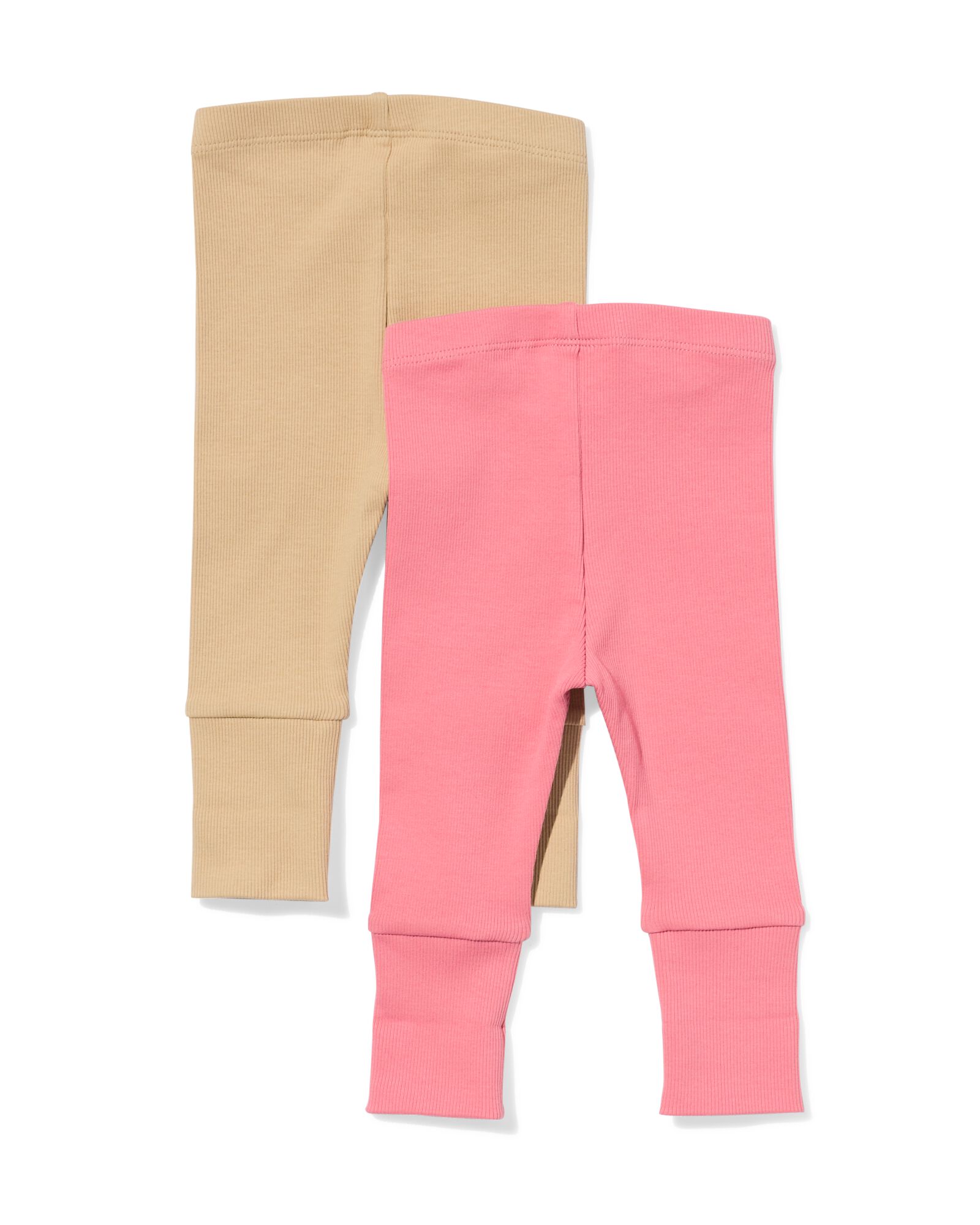 Mitwachsende Babyleggings mit Rippstruktur &ndash; 2 St&uuml;ck rosa rosa - 33041570PINK - HEMA