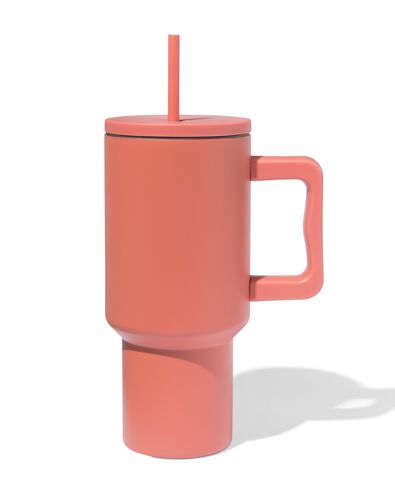 gobelet avec paille 900 ml inox terra - 80650266 - HEMA