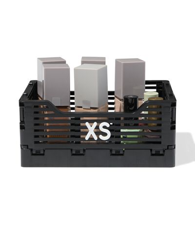 caisse pliable &agrave; lettres recycl&eacute;e XS noire noir XS  13 x 18 x 8 - 39800028 - HEMA