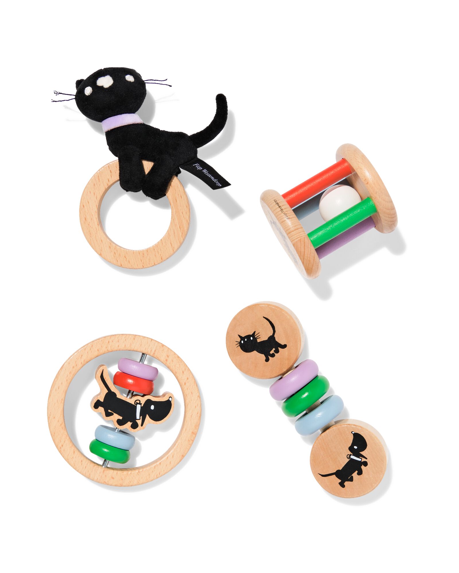 coffret cadeau b&eacute;b&eacute; Takkie et Siepie en bois - 15100232 - HEMA