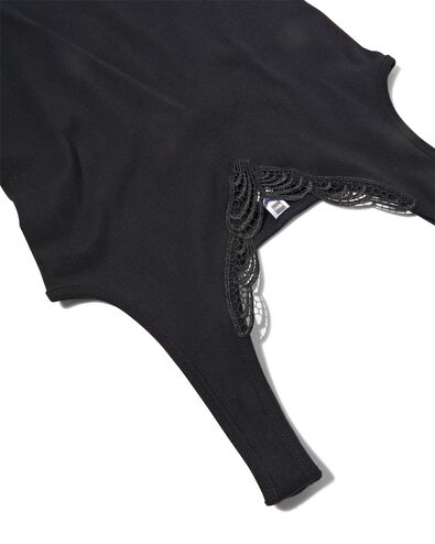 2er-Pack Damen-Hemden, mit Spitze schwarz - 1000030312 - HEMA