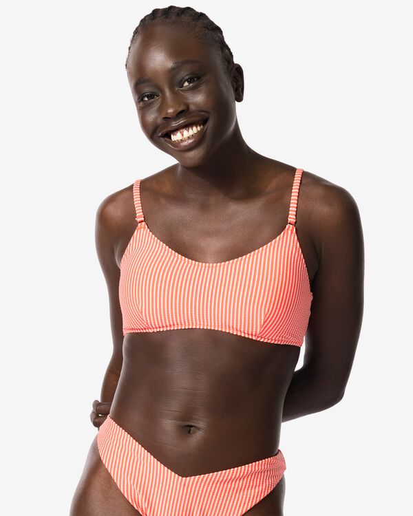 Damen-Bikinioberteil, Seersucker rosa - 22352020PINK - HEMA