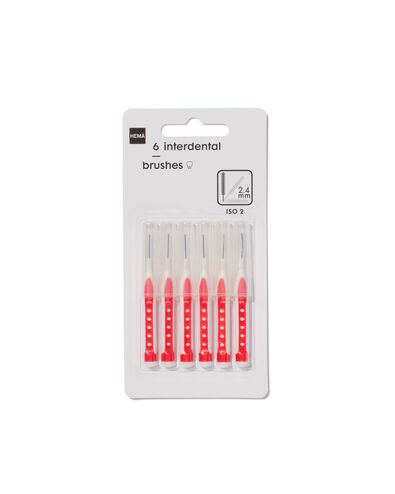interdentale borsteltjes 2.4mm - 6 stuks - 11133382 - HEMA
