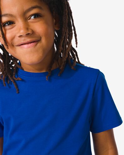 Kinder-T-Shirt blau 98/104 - 30779026 - HEMA