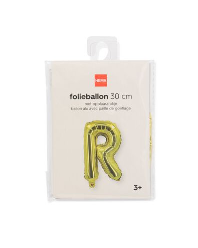 ballon aluminium lettre R 30cm dor&eacute; - 14260048 - HEMA